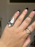 White Buffalo Duo Wide Band Ring Size L~L1/2