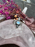 Moonstone Dainty Paisley Ring MTO