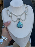 Labradorite Chandelier Choker Chain Necklace