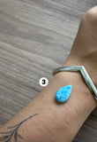 Larimar Stamped Cuff Bracelet MTO