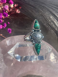 Turquoise ‘TSD’ Statement Ring Size Q1/2