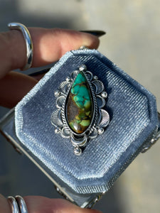 Polychrome Qingu Turquoise Ring