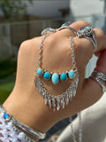 Turquoise Chandelier Chain Necklace