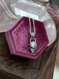 Dainty Leafy Pendant MTO~ Choice of Gemstone
