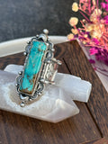 Turquoise Wide Band Ring Size T
