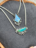 Dainty Chain Turquoise Necklace