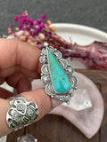 Royston Turquoise Stamped Ring Size N~N1/2
