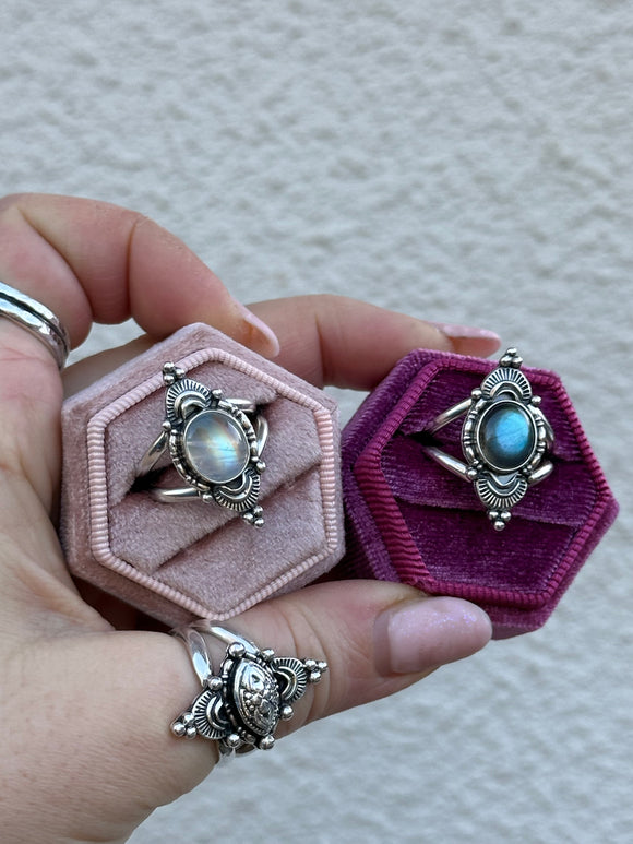 Moonstone or Labradorite Skylar Ring