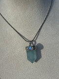 Aquamarine & Moonstone Point Pendant