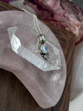 Dainty Leafy Pendant MTO~ Choice of Gemstone