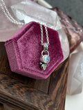 Dainty Leafy Pendant MTO~ Choice of Gemstone