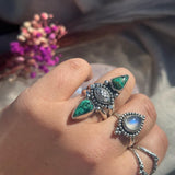 Turquoise ‘TSD’ Statement Ring Size Q1/2