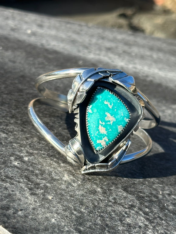 White Water Turquoise Cuff Bracelet