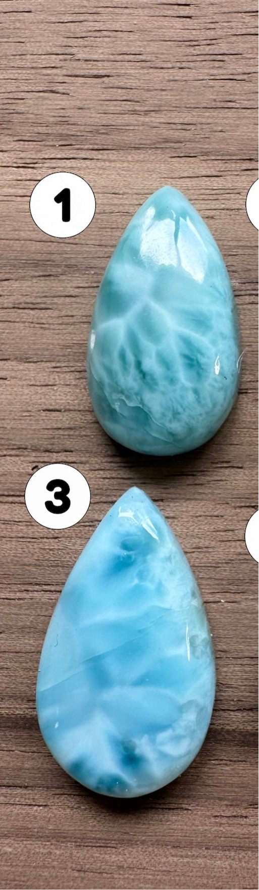 Larimar Stamped Cuff Bracelet MTO