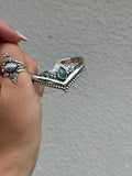 Labradorite Lotus Crown Wishbone Cuff MTO
