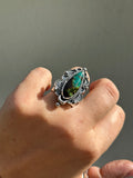 Polychrome Qingu Turquoise Ring Size Q1/2~R