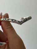 Stamped Wishbone Cuff Bracelet MTO