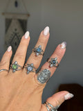 Various Stones Dainty Paisley Ring
