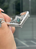 Labradorite Lotus Crown Wishbone Cuff MTO