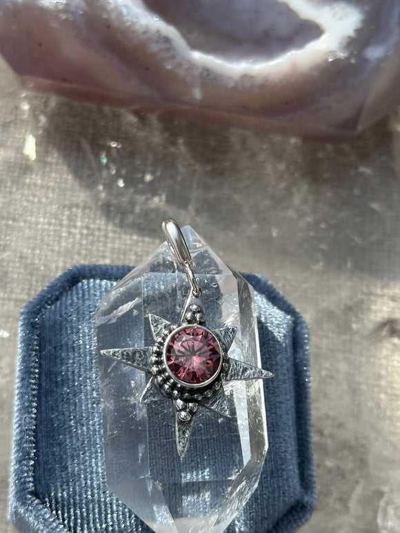 Coloured CZ Star Pendant