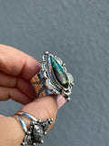 Polychrome Qingu Turquoise Ring Size Q1/2~R