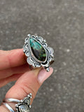 Polychrome Qingu Turquoise Ring Size Q1/2~R