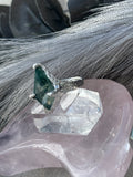 Moss Agate Molten Claw Ring MTO