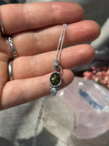Mini Green Baltic Amber Charm Necklace MTO