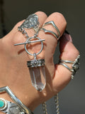 Chunky Citrine Point Chain Necklace