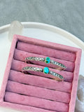 Turquoise Stamped Stacking Cuff Bracelet