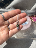 Mini Green Baltic Amber Charm Necklace MTO