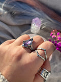 Amethyst Molten Claw Ring MTO