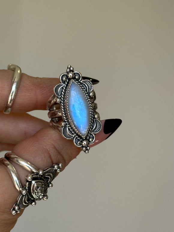 Moonstone Ring Size Q~Q1/2