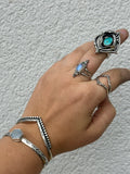 Turquoise Southwestern Statement Ring Size O-O1/2