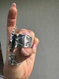 Polychrome Qingu Turquoise Ring Size Q1/2~R