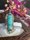 Turquoise Wide Band Ring Size T