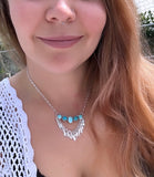 Turquoise Chandelier Chain Necklace