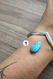 Larimar Stamped Cuff Bracelet MTO
