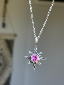 Simulated Pink Tourmaline Star Pendant~ PRE~Order