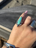 Qingu Turquoise Ring Size L1/2~M