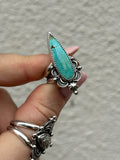 Qingu Turquoise Ring Size L1/2~M