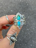 Turquoise Empress Lotus Crown Size S~S1/2