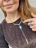 Larimar Lariat Necklace
