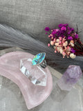 Abalone Triple Band Ring Size R