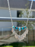 Turquoise Chandelier Chain Necklace