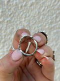 Heavy Stamped Cigar Saddle Ring O~O1/2