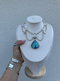 Labradorite Chandelier Choker Chain Necklace
