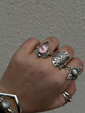 Pink Mother of Pearl Ring Size P