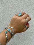 Abalone Triple Band Ring Size R