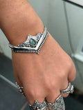 Labradorite Lotus Crown Wishbone Cuff MTO